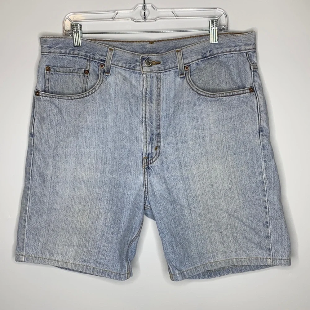 Levi's 505 Light Wash Button Fly Shorts Size W36 Regular Fit